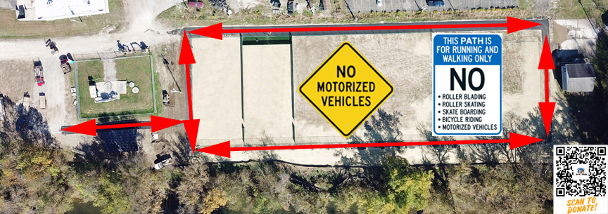 Nelsonville informs residents that motorized vehicles are not permitted on the new dog park walking&nbsp;path